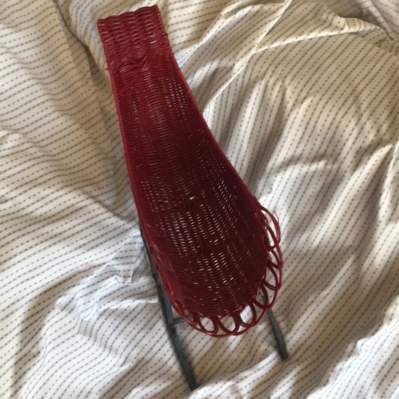 Red Wicker Holiday Sleigh - Picture 6 of 10